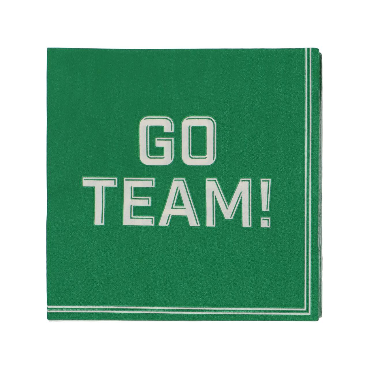 24 Packs: 20 ct. (480 total) Green Go Team Paper Beverage Napkins by Celebrate It™